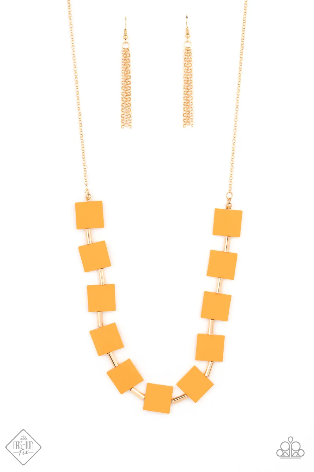 Hello Material Girl - Orange Necklace - Paparazzi Accessories