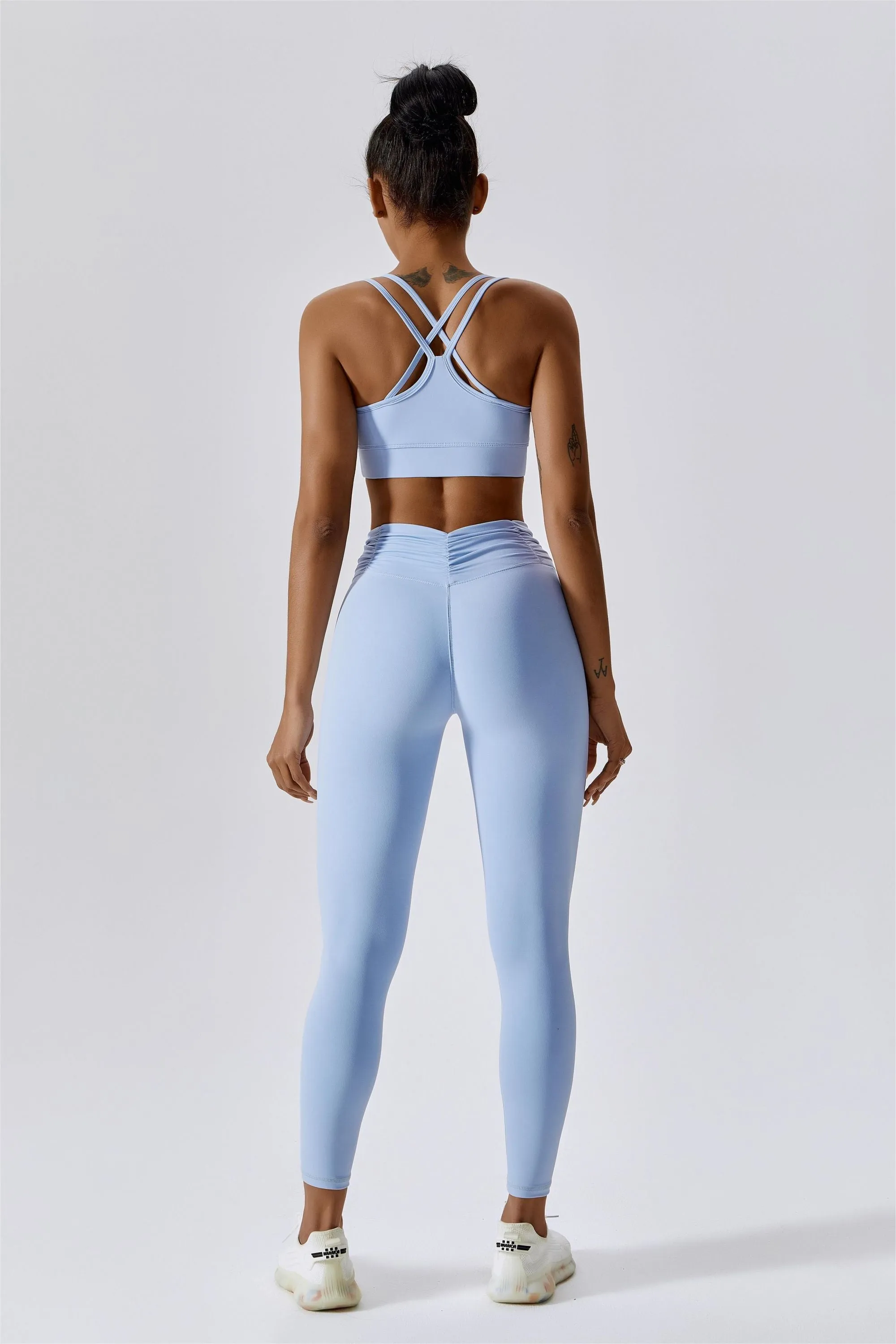 High-Rise Ruched Waistband Leggings