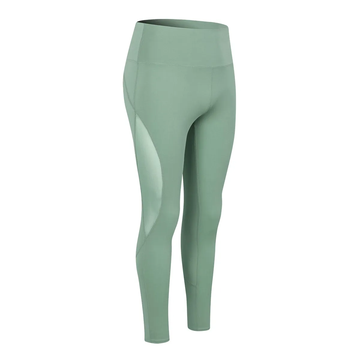 High-Waist Mesh Insert Ankle Leggings