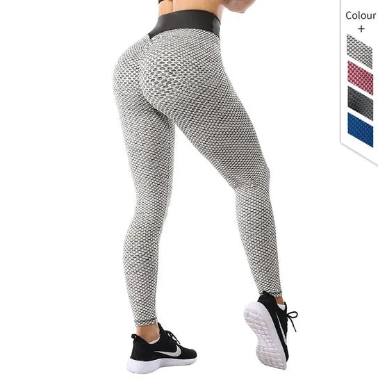 Honeycomb Scrunch Butt Women's Leggings High Waist Yoga Pants