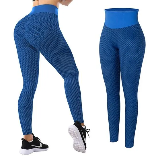 Honeycomb Scrunch Butt Women's Leggings High Waist Yoga Pants