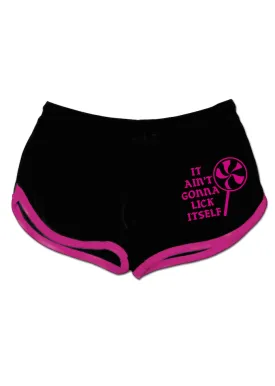 It Aint Gonna Lick Itself - Black & Fuchsia Shorts