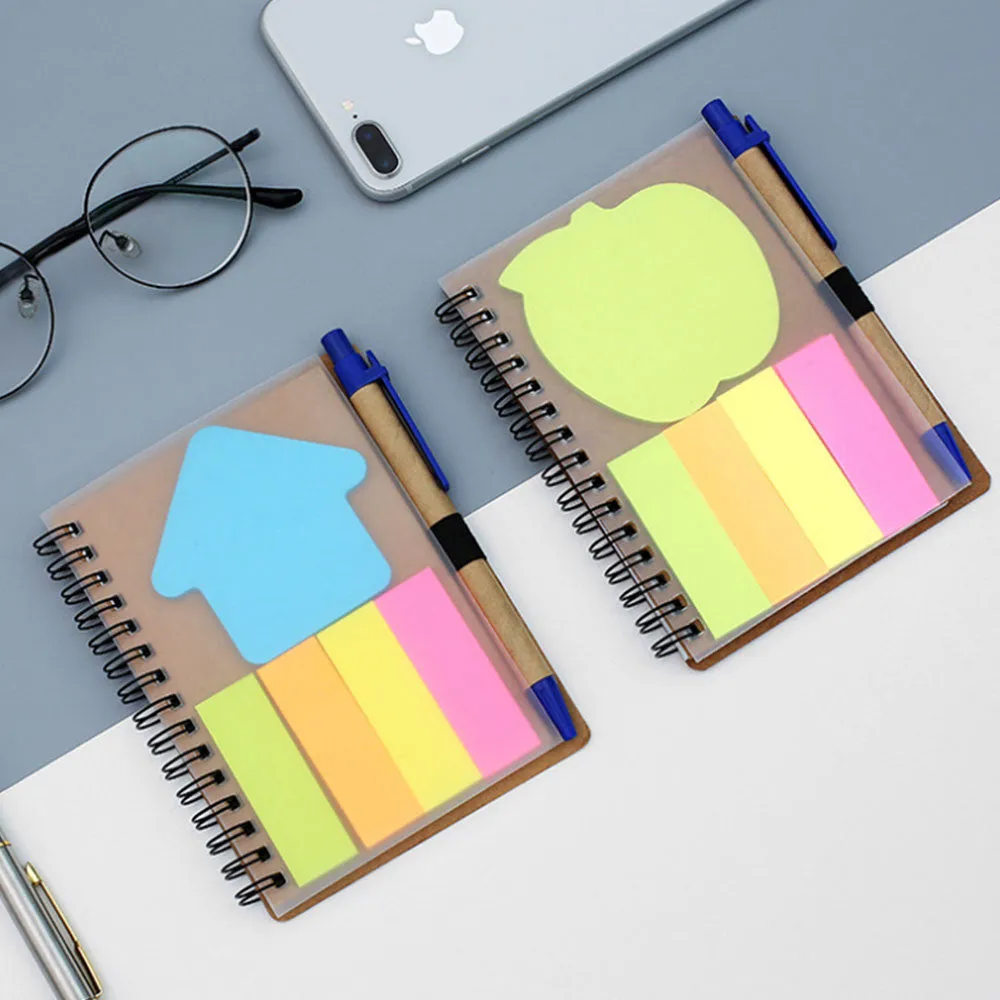 Kraft Paper diary with Post-it Pad and Pen