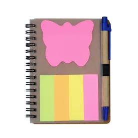 Kraft Paper diary with Post-it Pad and Pen