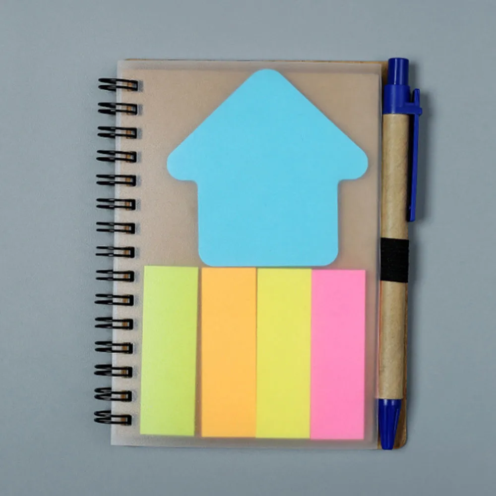 Kraft Paper diary with Post-it Pad and Pen