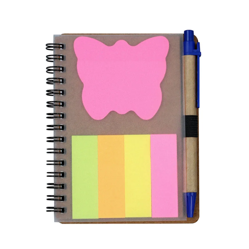 Kraft Paper diary with Post-it Pad and Pen