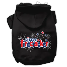 Little Firecracker Screen Print Pet Hoodies Black L (14)