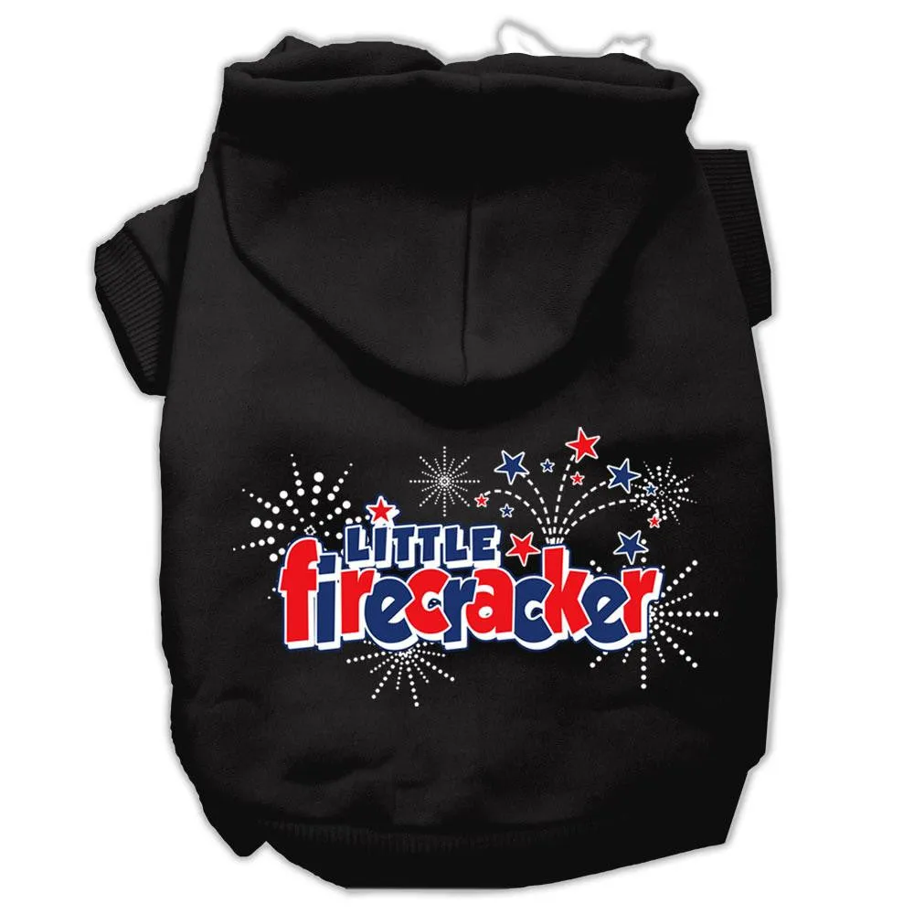 Little Firecracker Screen Print Pet Hoodies Black L (14)