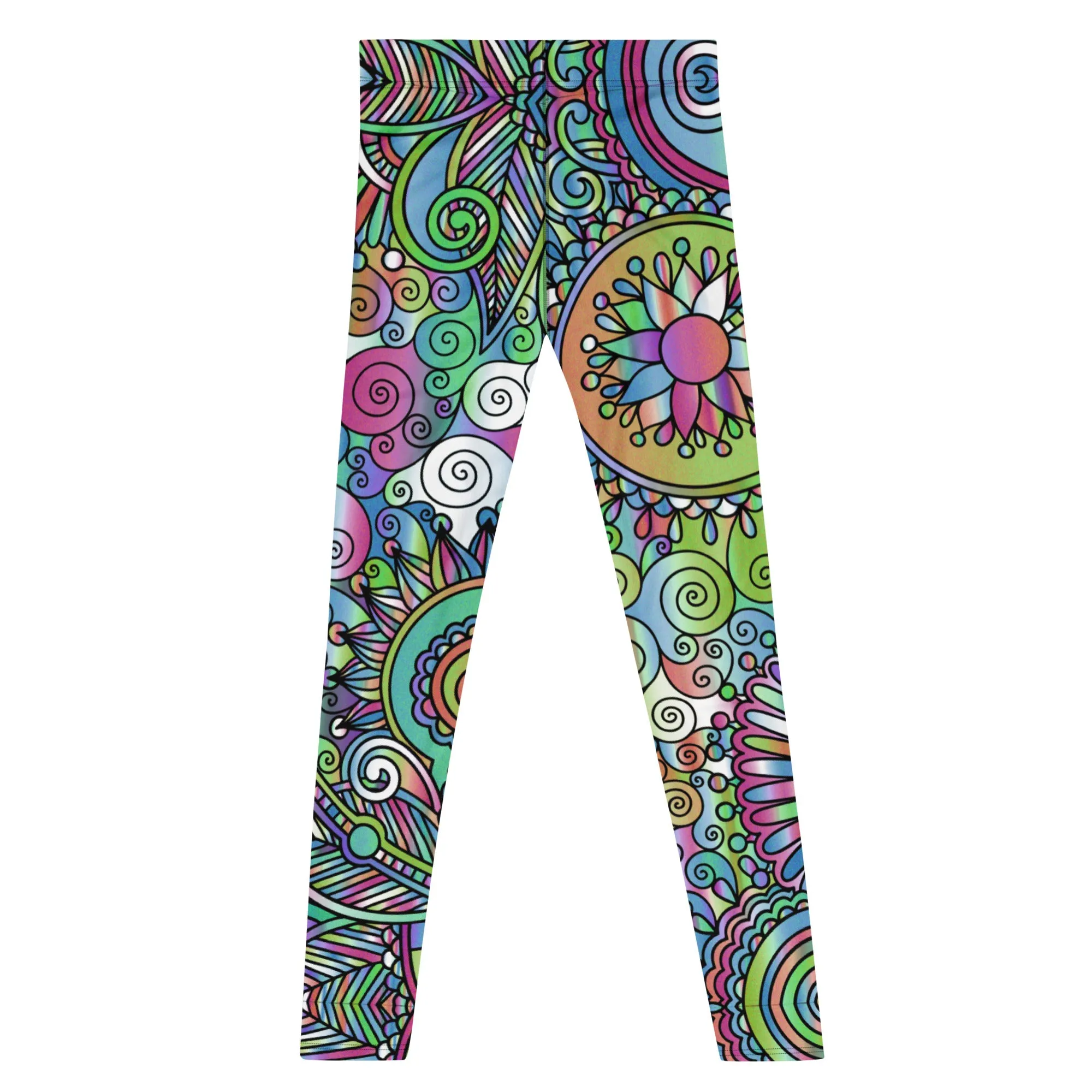 Men's Leggings, Party Pants, Festival, Rave, Tights, Gym, Wrestling, Yoga, Man Pants, Psychedelic Party, Muted Forest Tones