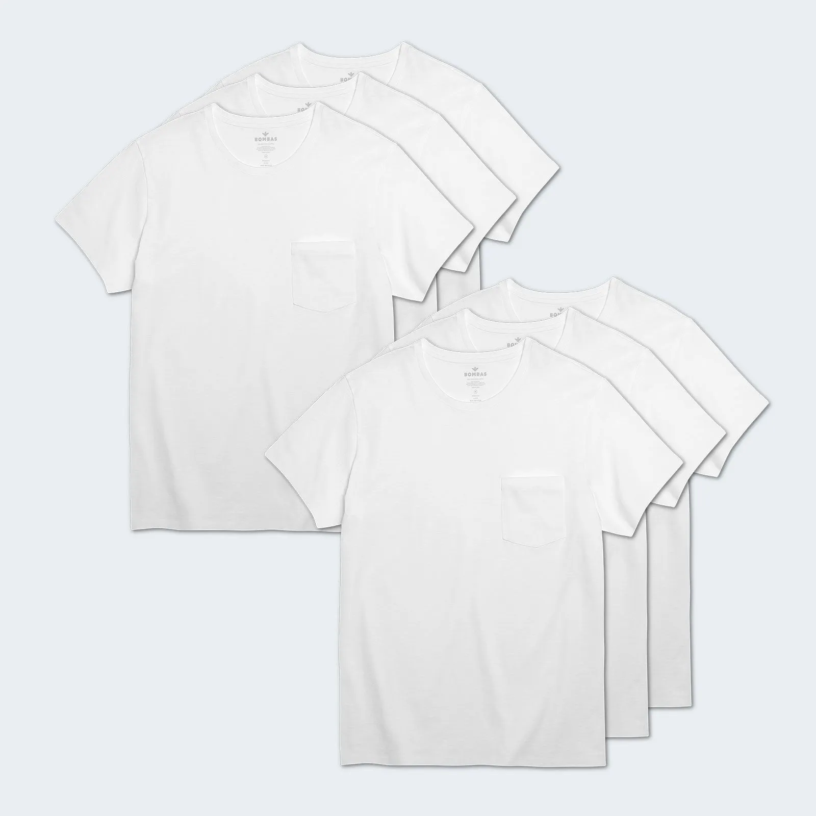 Men's Pima Cotton Pocket Crew Neck T-Shirt 6-Pack