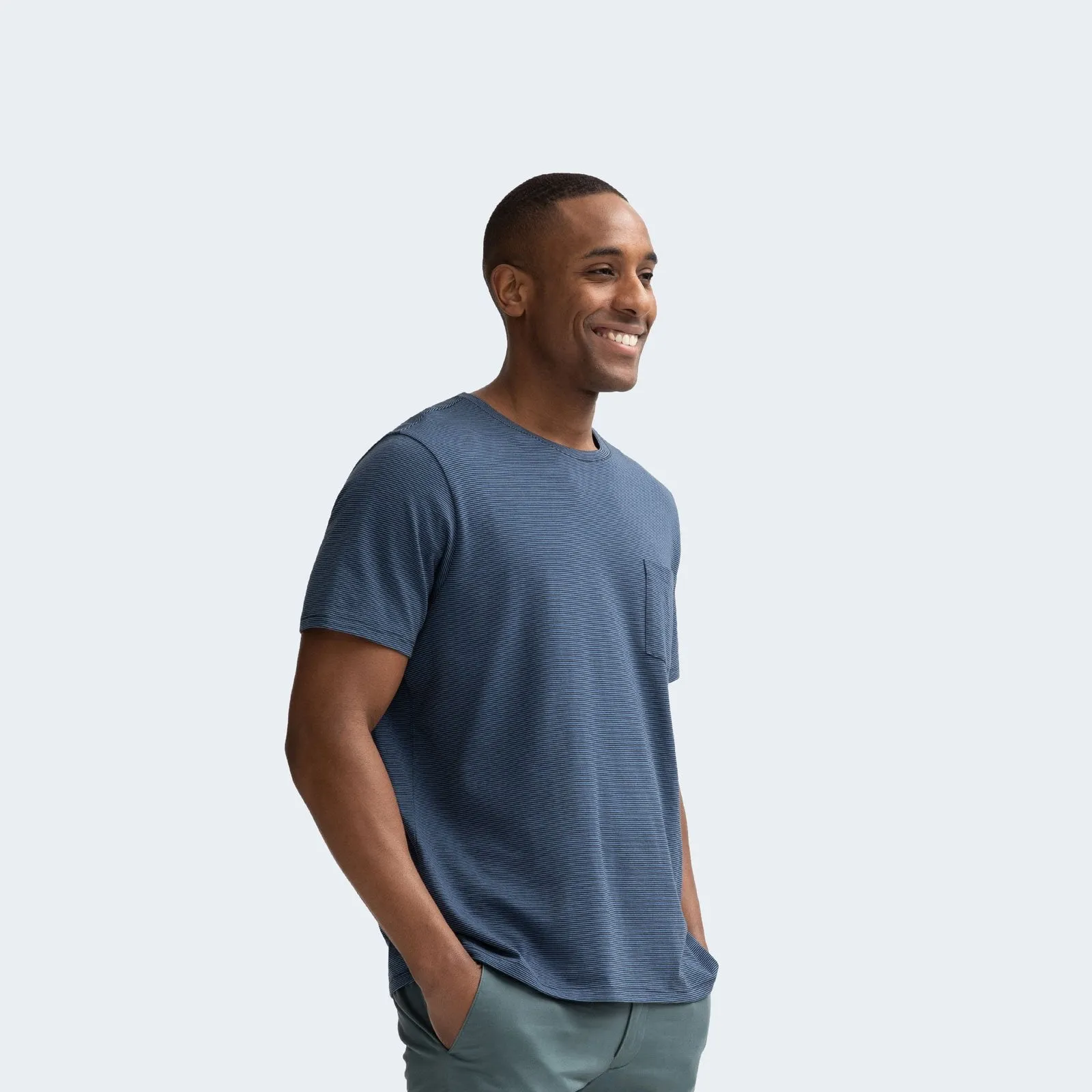 Men's Pima Cotton Pocket Crew Neck T-Shirt 6-Pack