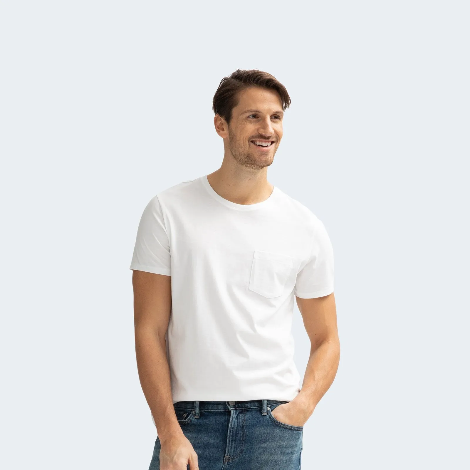 Men's Pima Cotton Pocket Crew Neck T-Shirt 6-Pack