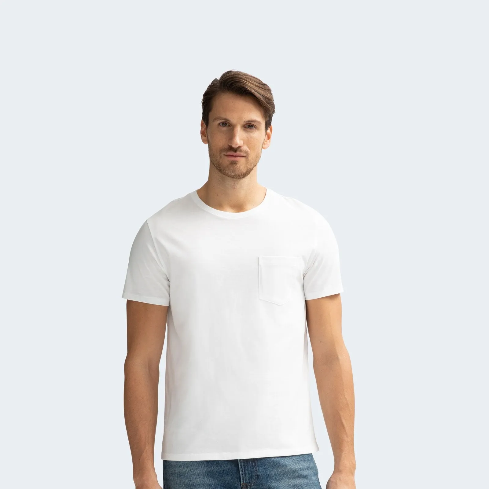 Men's Pima Cotton Pocket Crew Neck T-Shirt 6-Pack