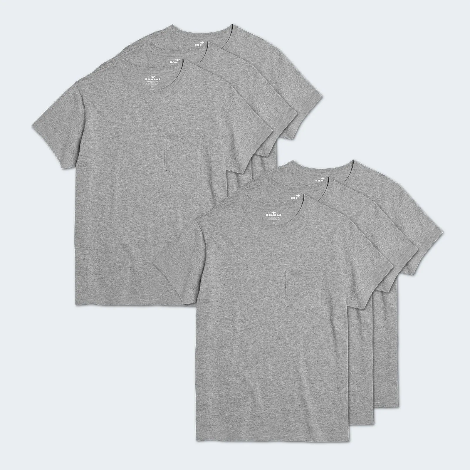 Men's Pima Cotton Pocket Crew Neck T-Shirt 6-Pack