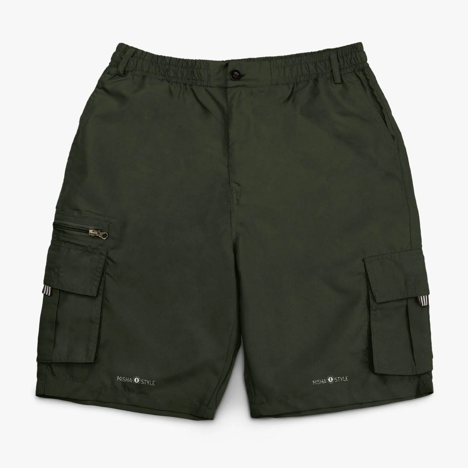 Misha Comfortable Men's Cargo Shorts - Army