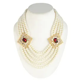 Modern White Pearl Necklace for Women and Girls