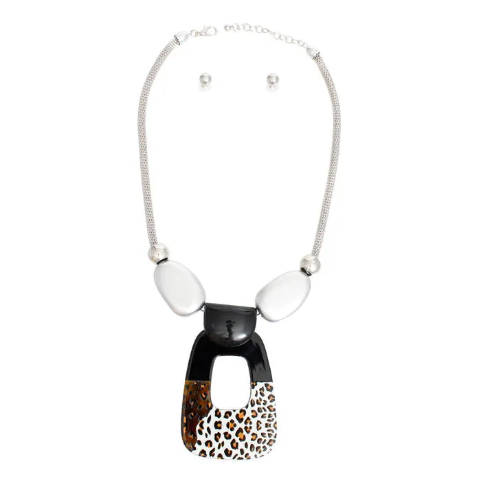 Necklace Leopard Teardrop Pendant for Women