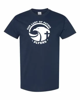 *NEW SCHOOL LOGO* Our Lady of Fatima Spirit Wear Youth T-Shirt (Navy)