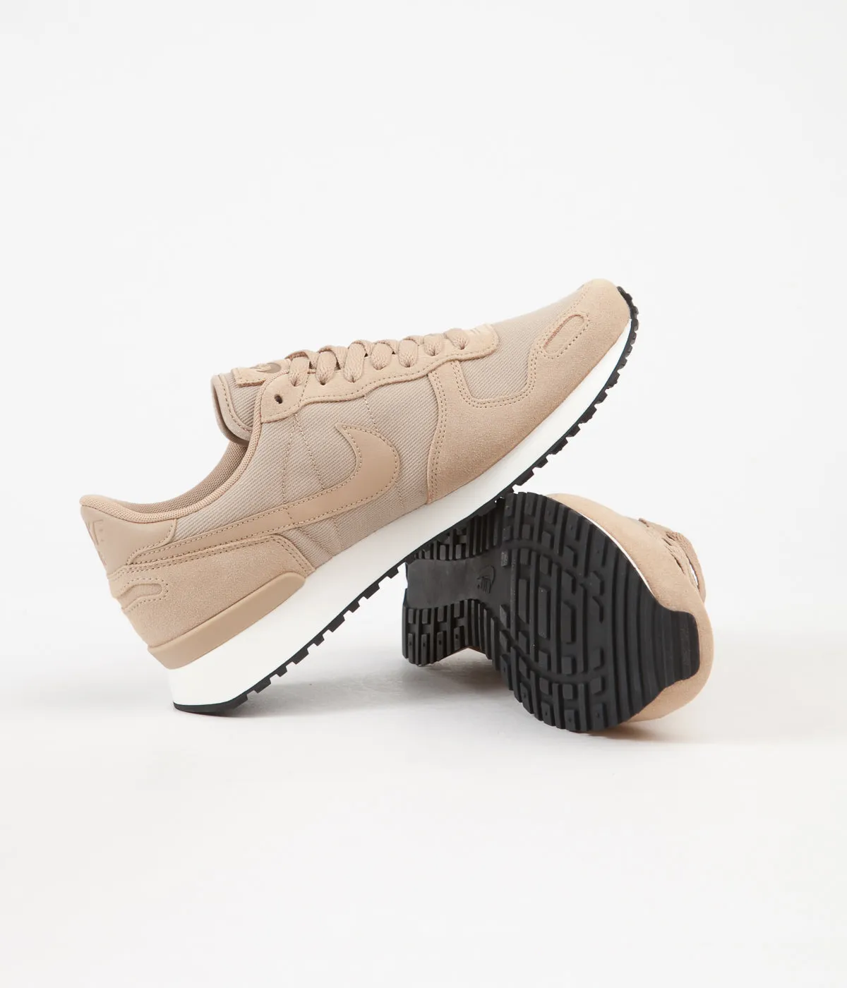 Nike Air Vortex Leather Shoes - Desert / Desert - Sail - Black