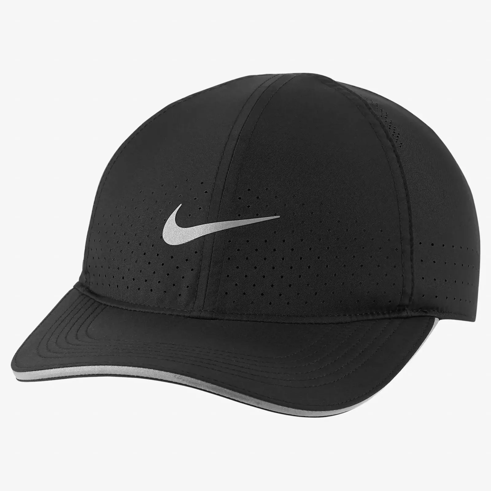 Nike Dri-FIT Aerobill Featherlight Perforated Running Cap by Nike Black