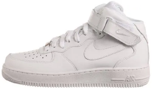 Nike Mens Air Force 1 Mid 07 Basketball Shoes White/White 315123-111 Size 10