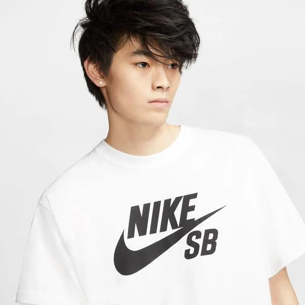 Nike SB Logo Skate Tee White - Black