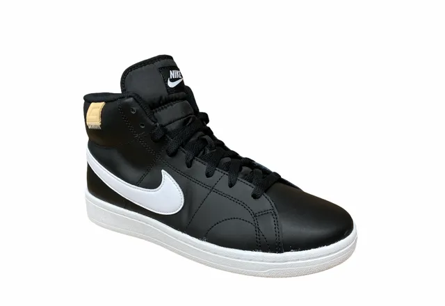 Nike scarpa sneakers da uomo Court Royale 2 Mid CQ9179 001 nero-bianco