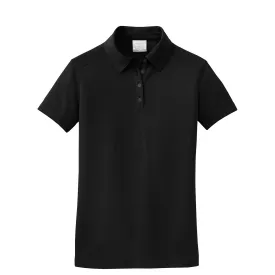 Nike Women's Black Dri-FIT S/S Pebble Texture Polo