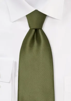 Olive Solid Necktie