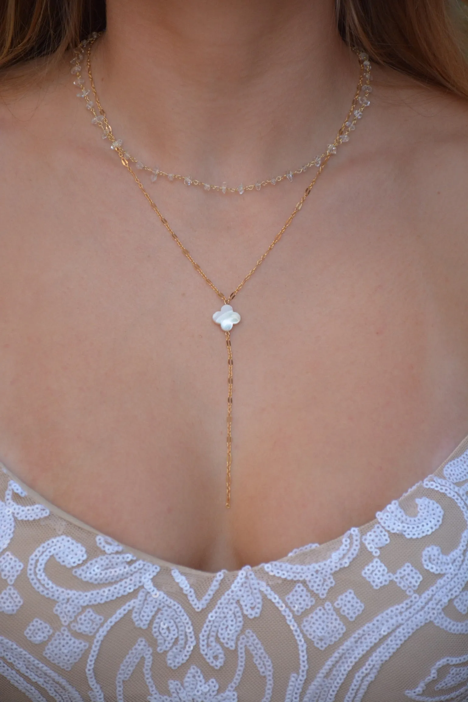 Payton Clover Drop Necklace