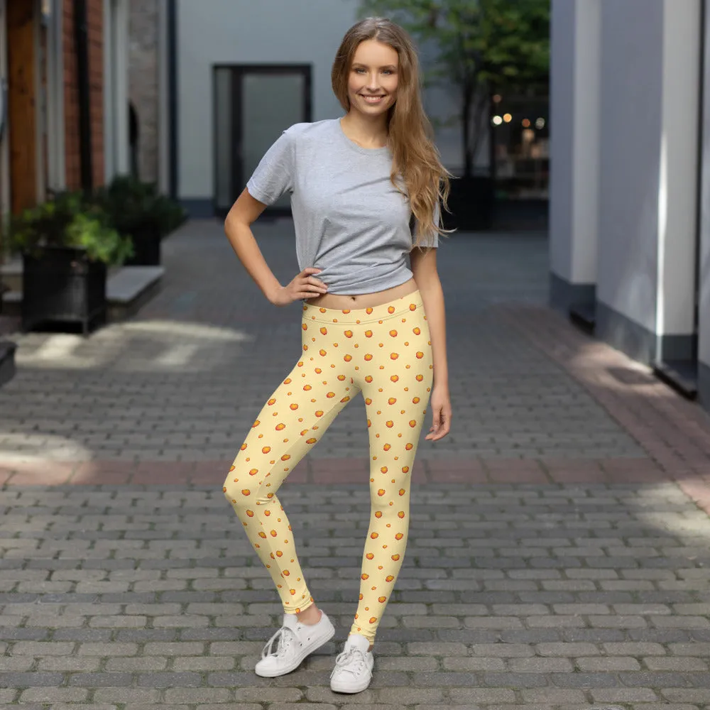 Peach All Over Print Leggings