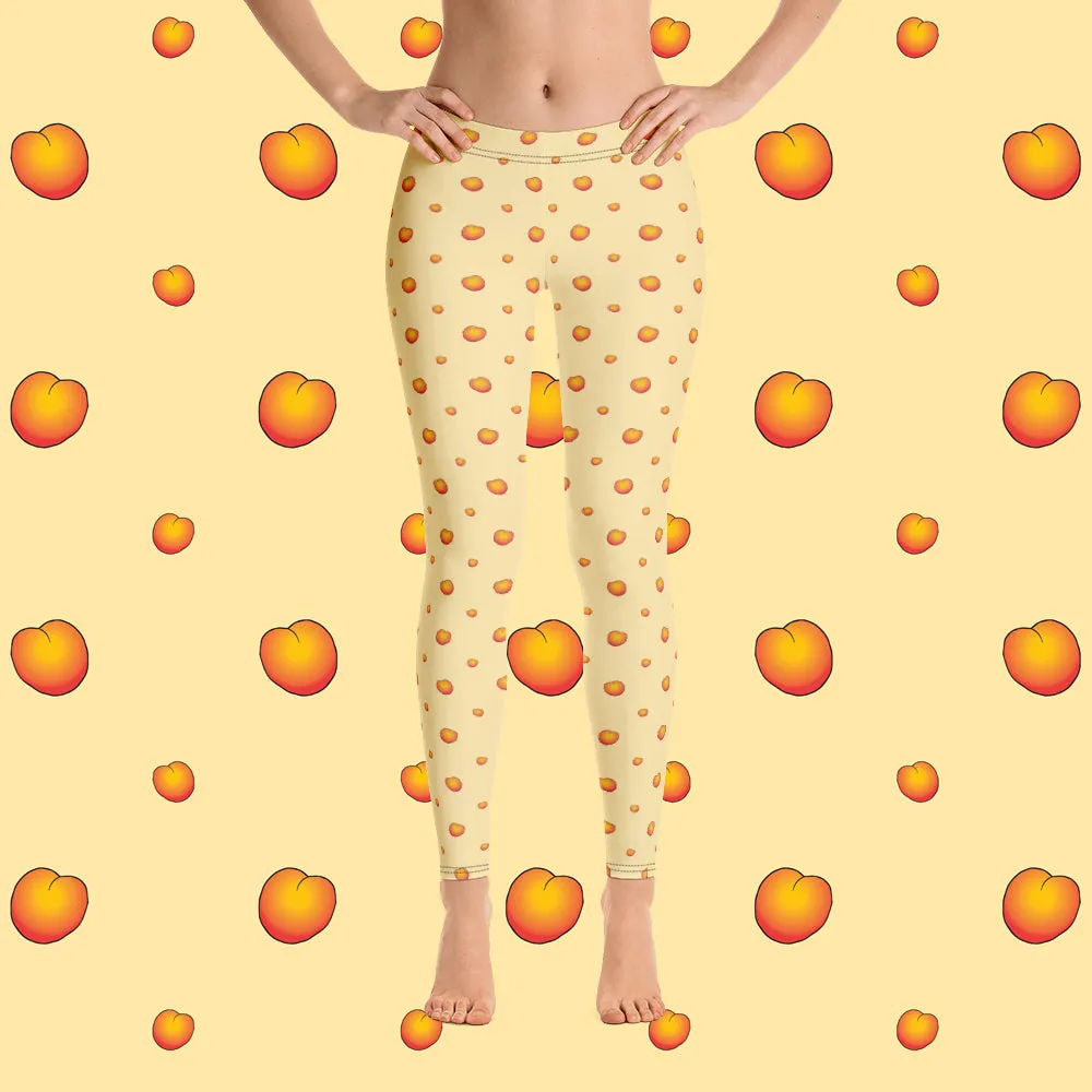 Peach All Over Print Leggings