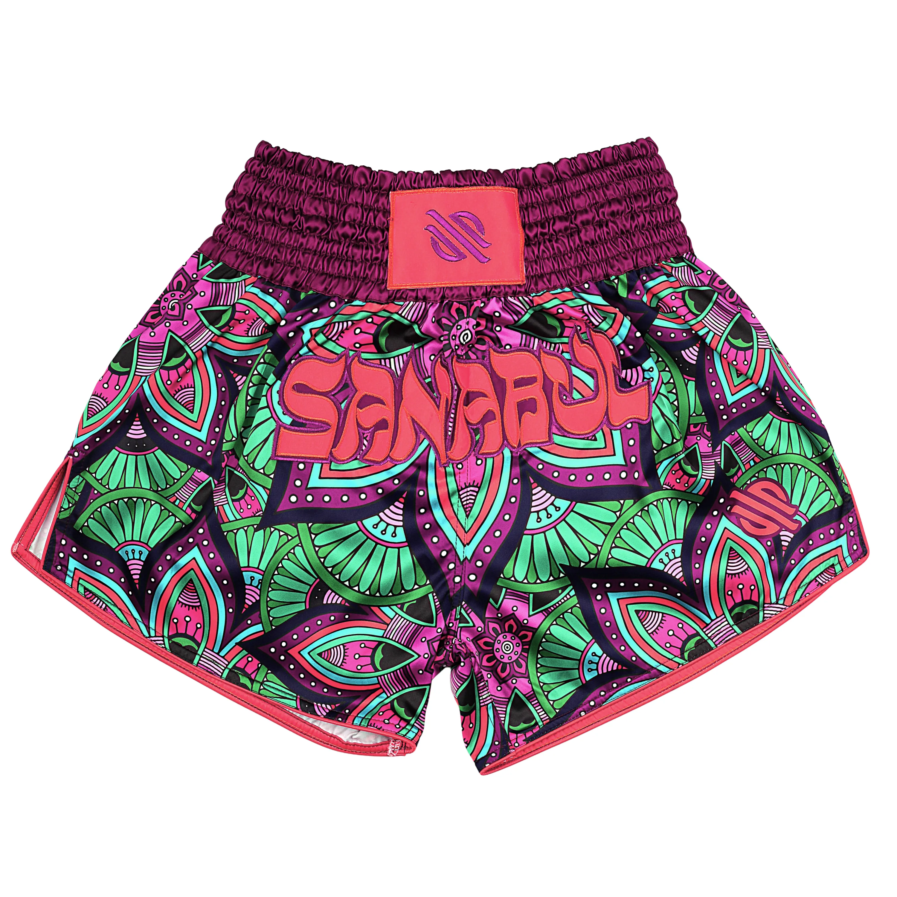 Psychedelic Paisley Muay Thai Shorts