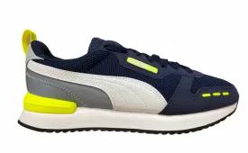 Puma scarpa sneakers da ragazzo R78 373616 17 blu-giallo