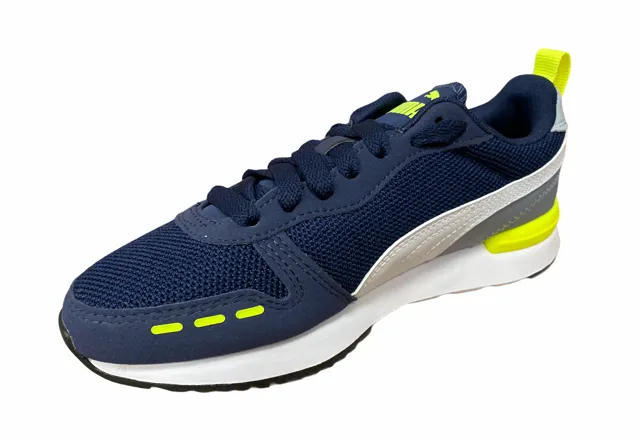 Puma scarpa sneakers da ragazzo R78 373616 17 blu-giallo