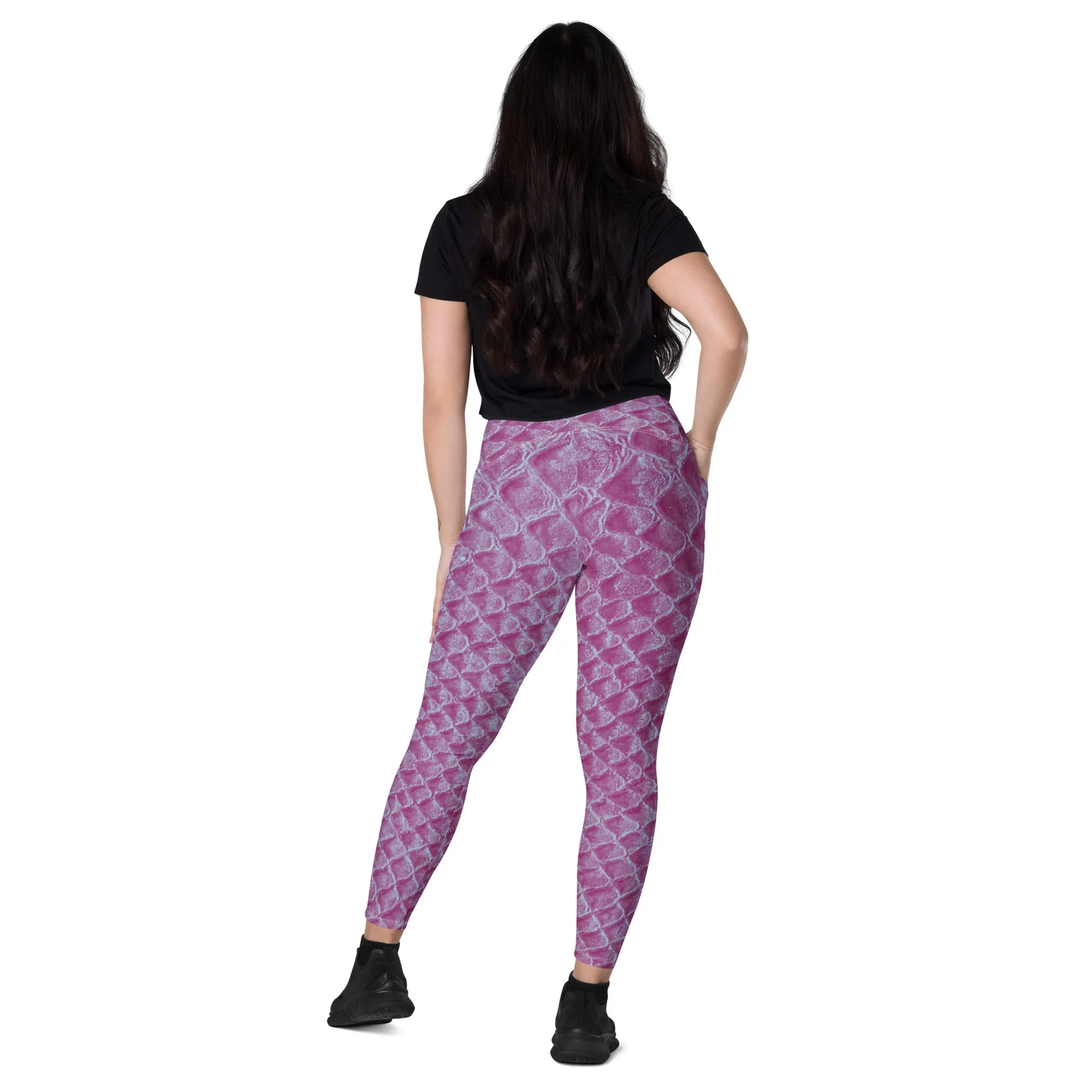 Purple Mermaid Crossover Leggings, lioness-love