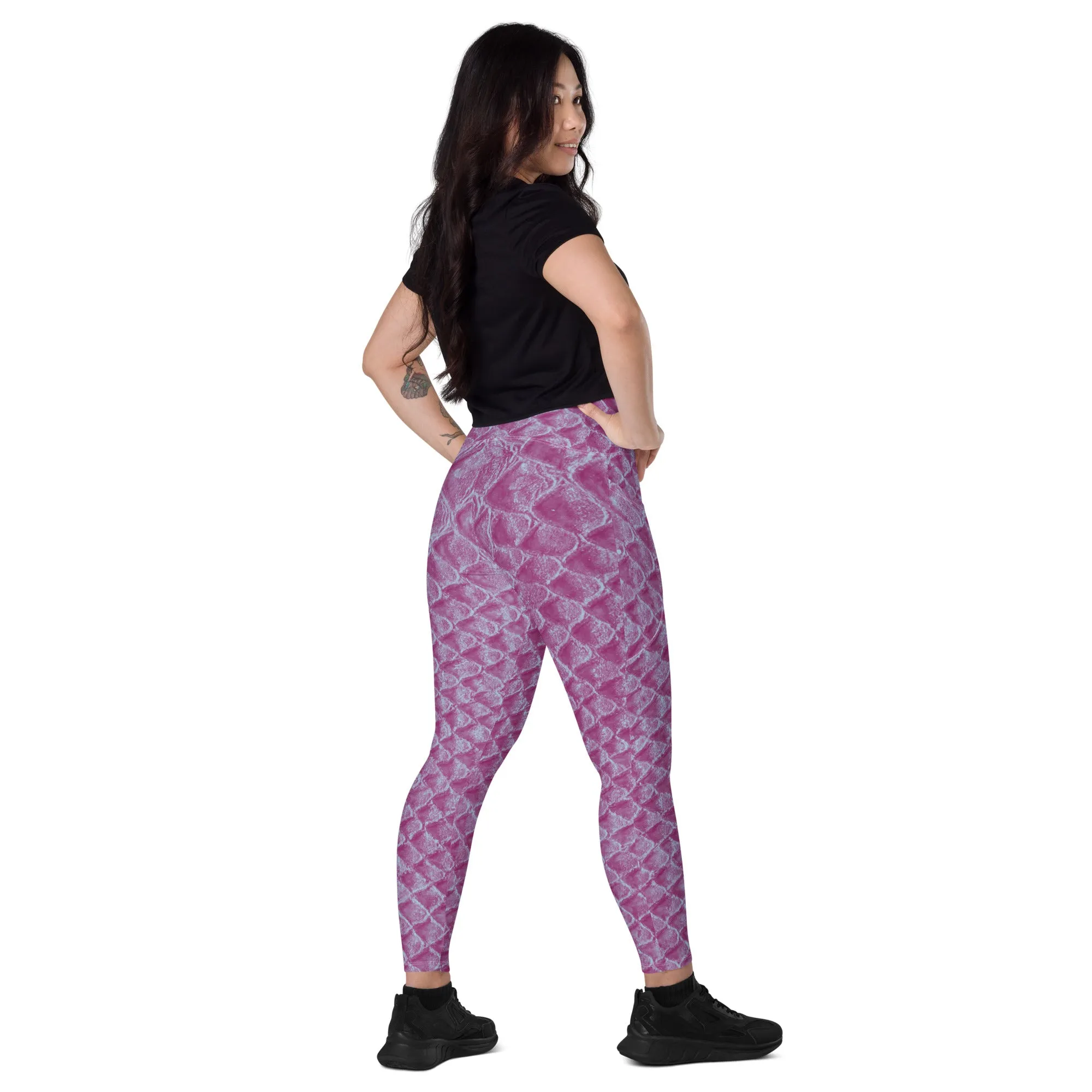 Purple Mermaid Crossover Leggings, lioness-love