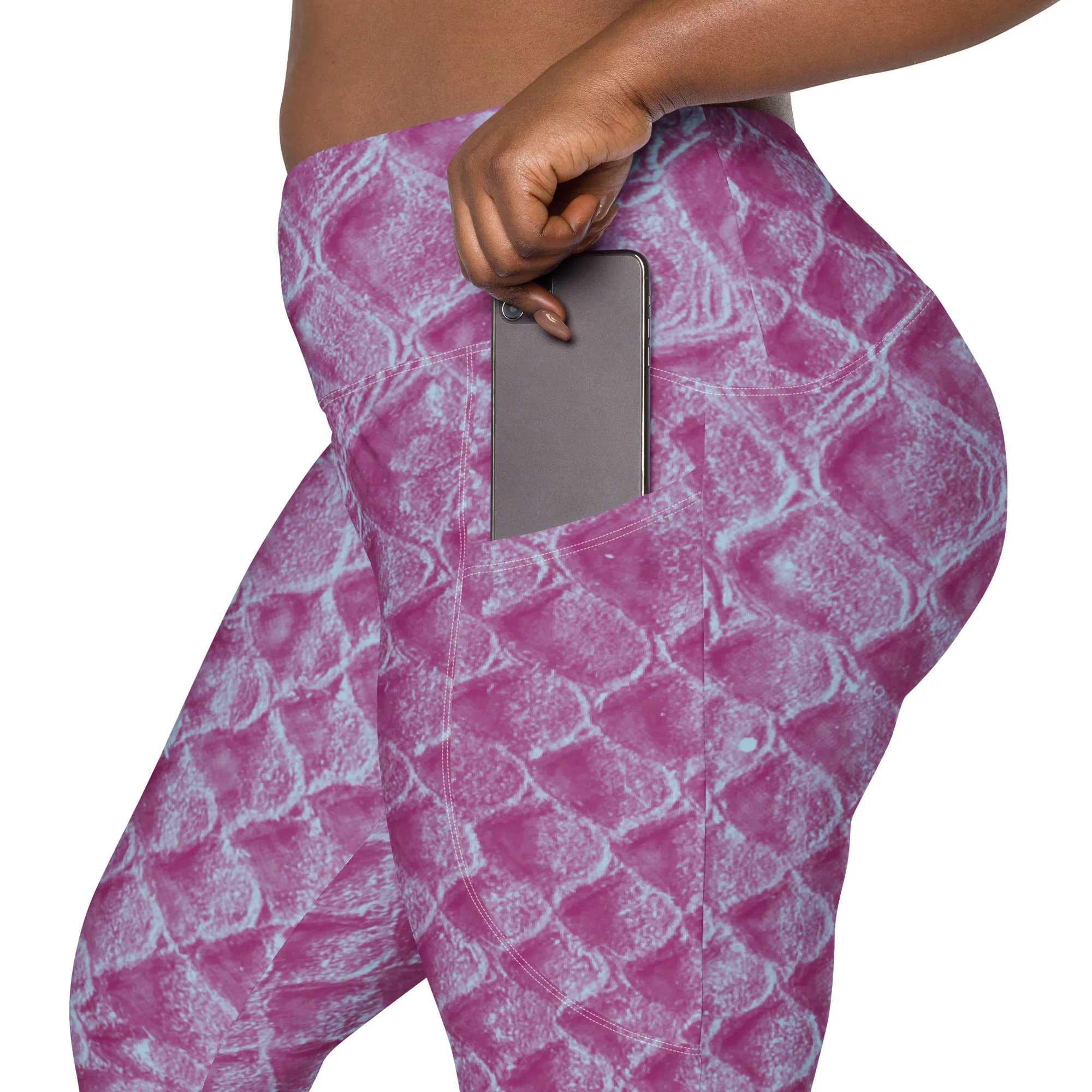 Purple Mermaid Crossover Leggings, lioness-love