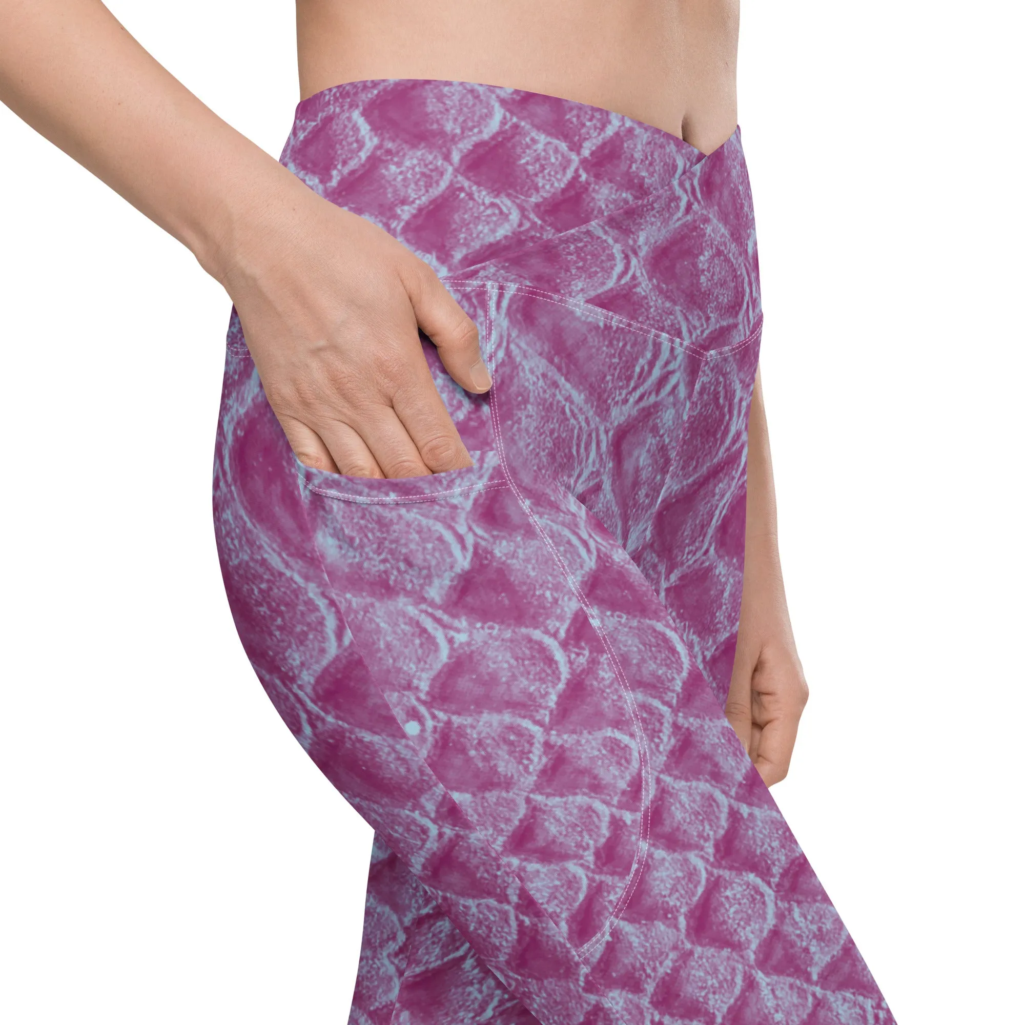 Purple Mermaid Crossover Leggings, lioness-love