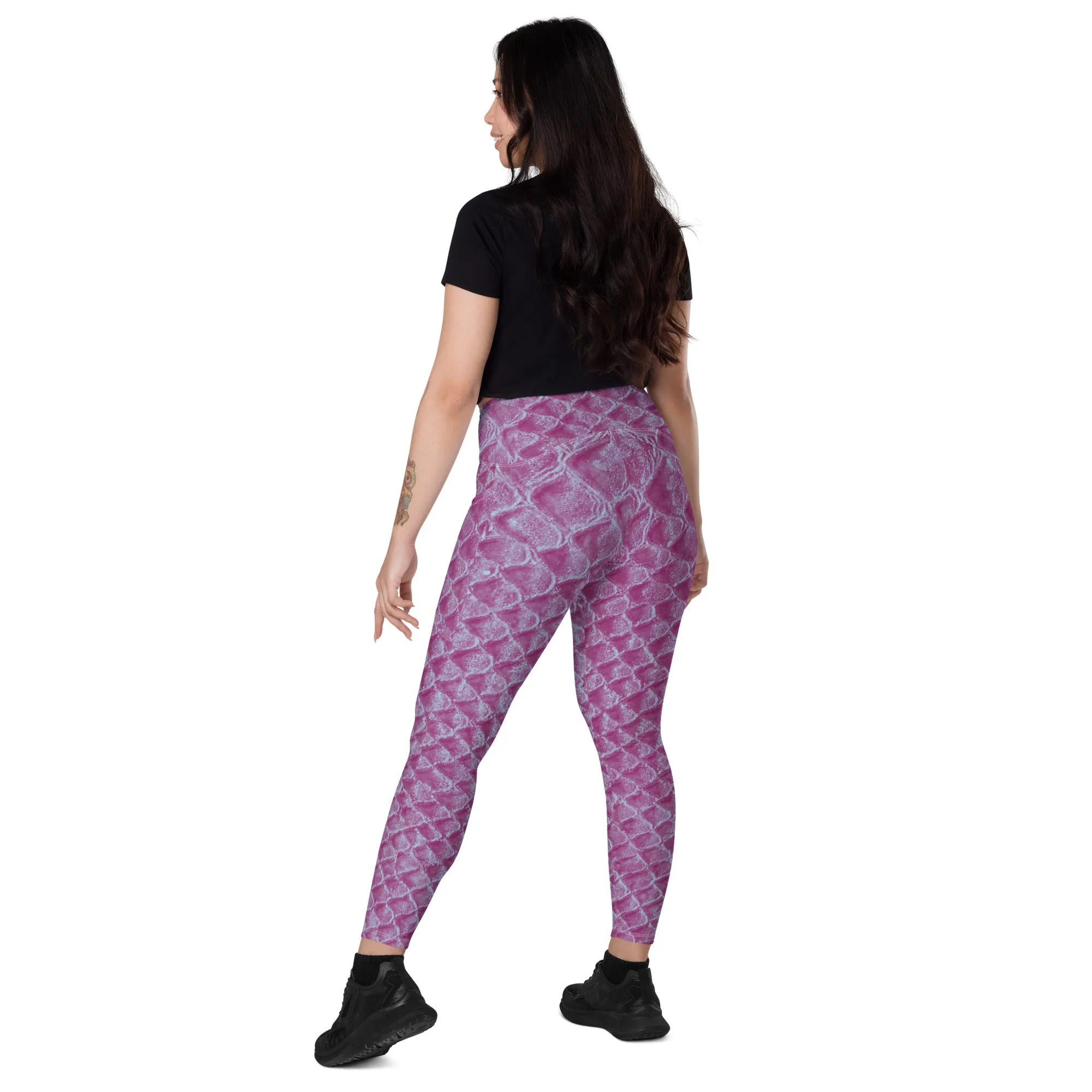 Purple Mermaid Crossover Leggings, lioness-love