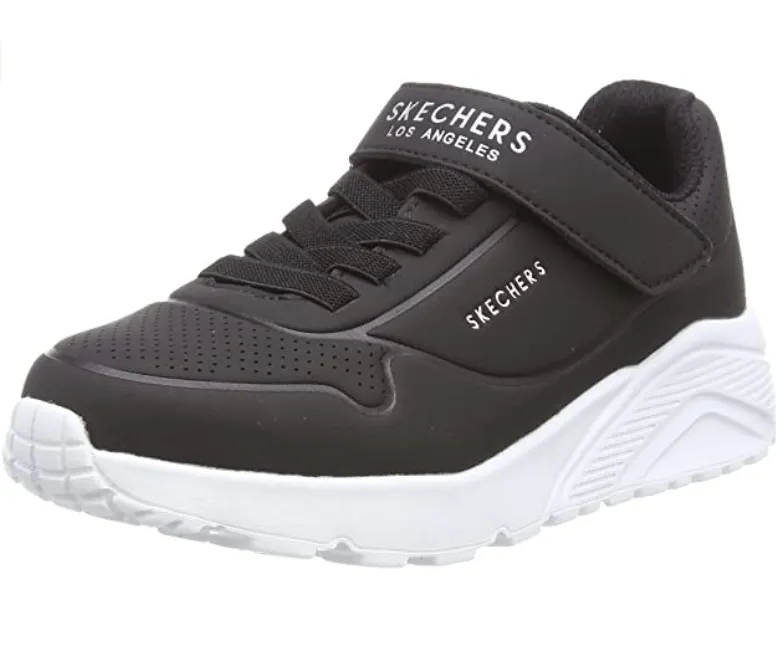 Skechers sneakers da ragazzi con laccio elastico e velcro Uno Lite Vendox 403695L/BLK nero