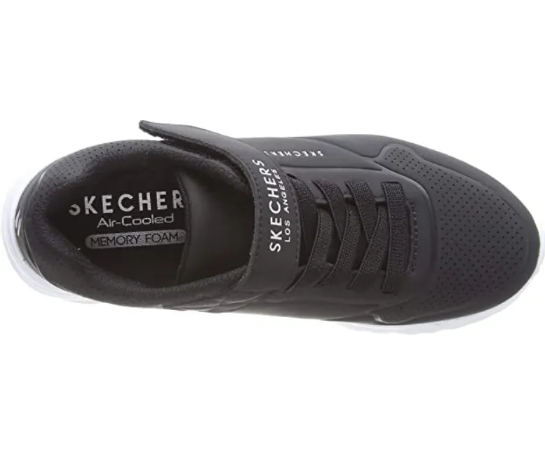 Skechers sneakers da ragazzi con laccio elastico e velcro Uno Lite Vendox 403695L/BLK nero