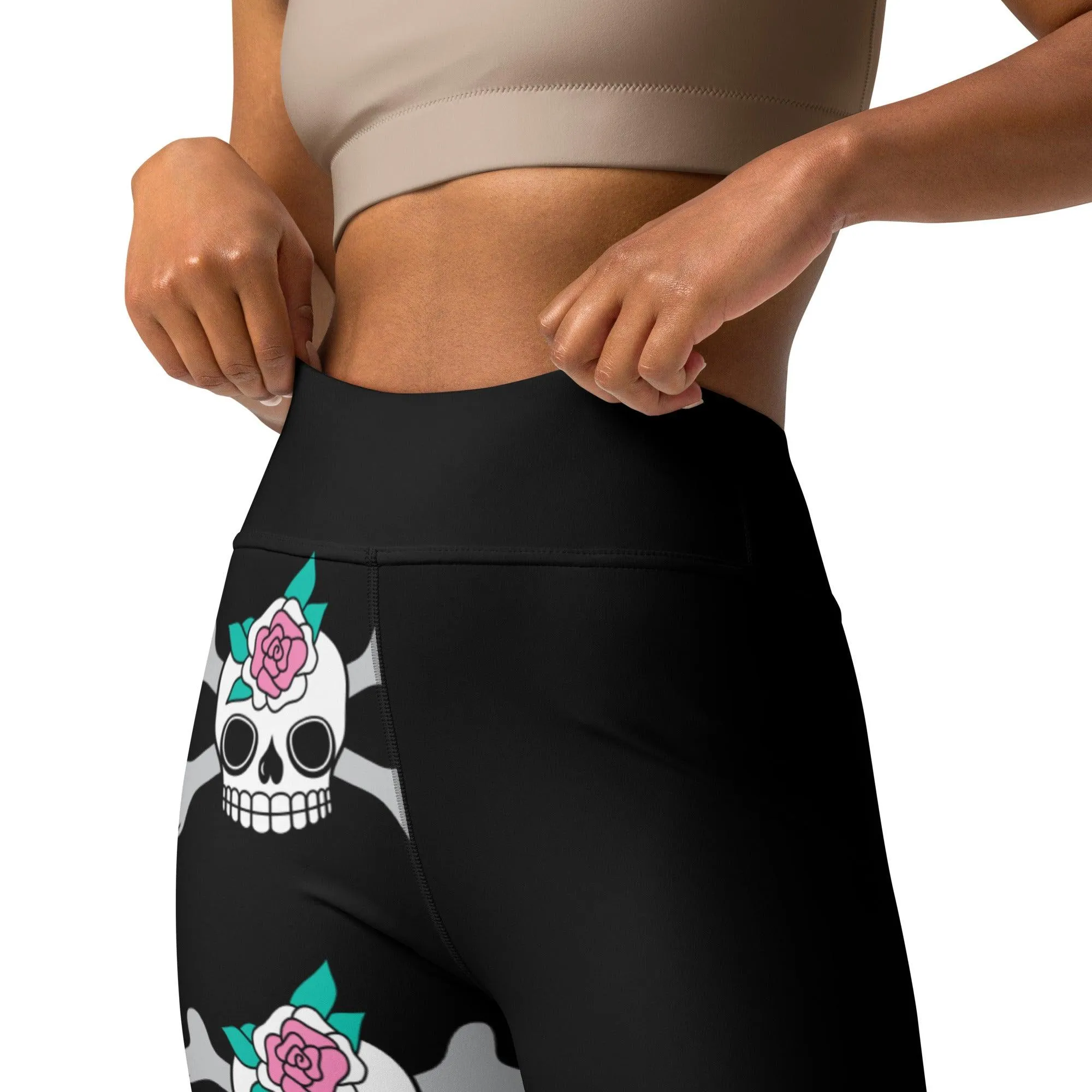 SKULLROSE black - Yoga Leggings