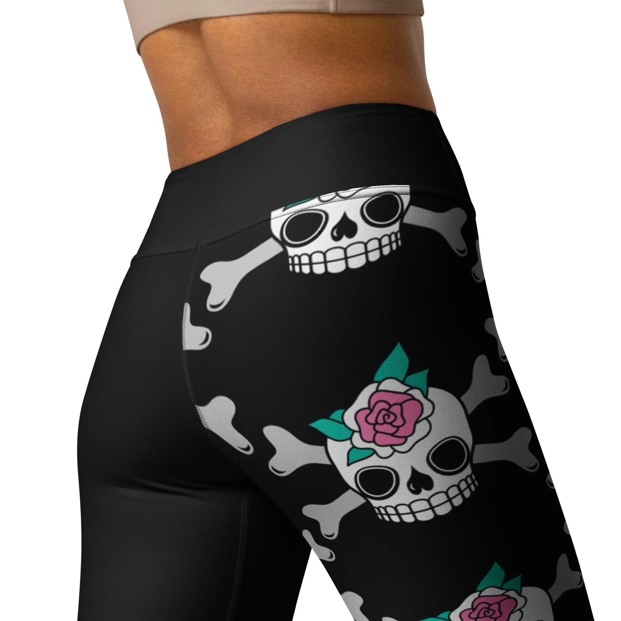 SKULLROSE black - Yoga Leggings