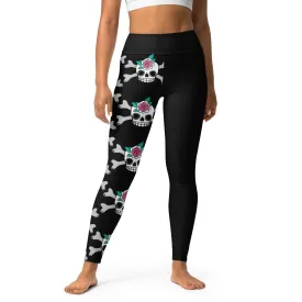 SKULLROSE black - Yoga Leggings