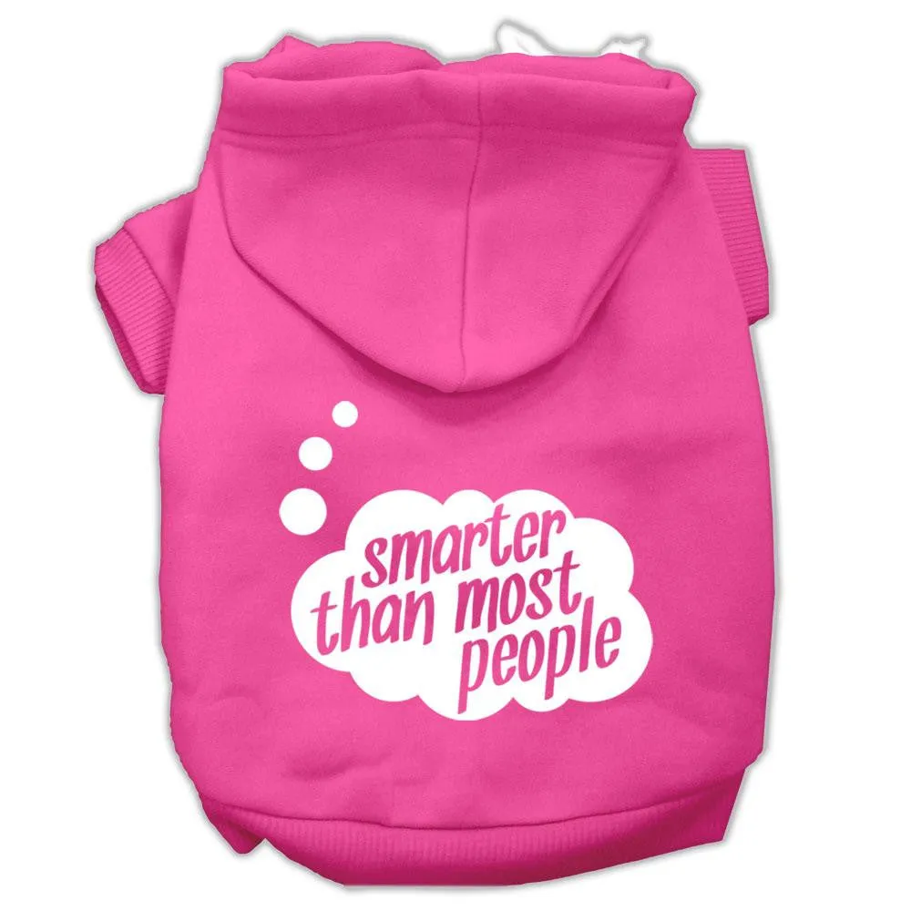 Smarter then Most People Screen Printed Dog Pet Hoodies Bright Pink Size XXXL (20)