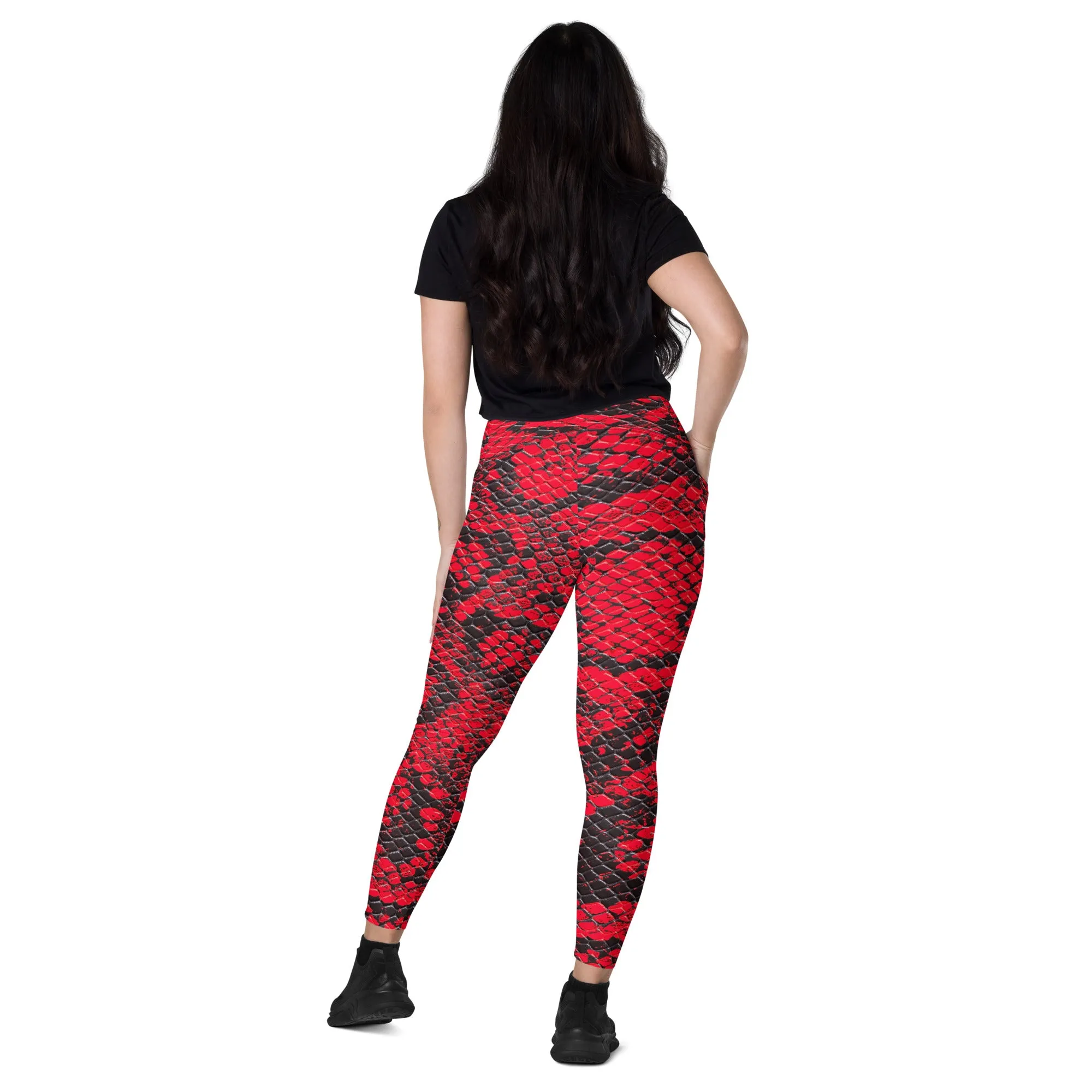 Snakeskin Printed Leggings for Women, lioness-love