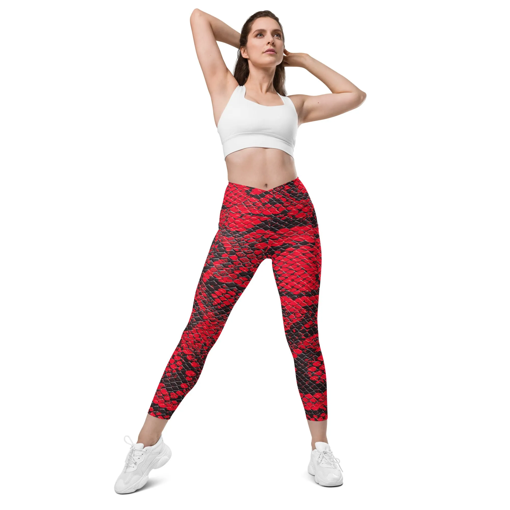 Snakeskin Printed Leggings for Women, lioness-love