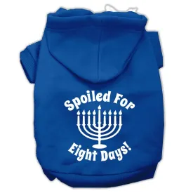 Spoiled For 8 Days Screenprint Dog Pet Hoodies Blue Size Lg (14)