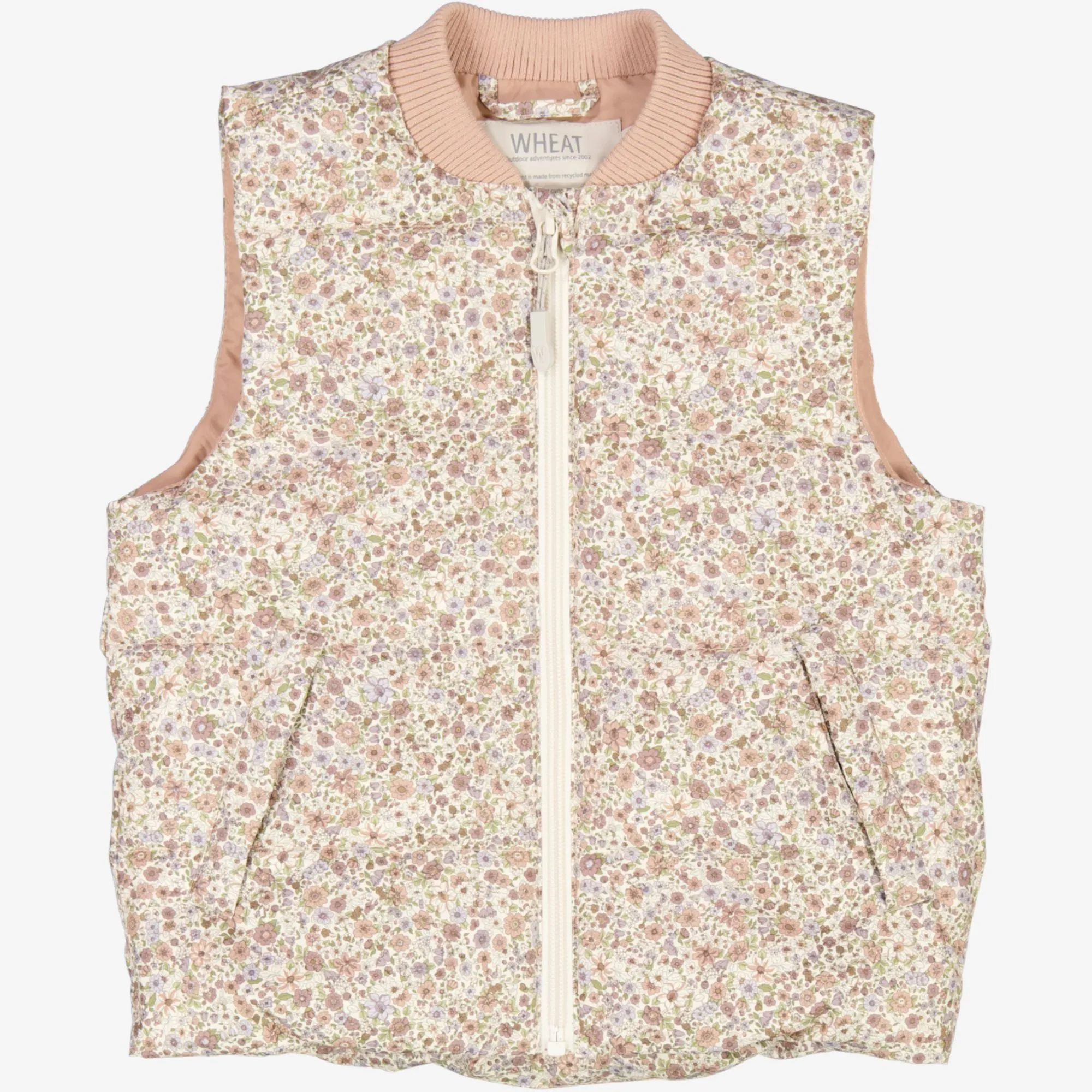 Summer Puffer Waistcoat Andre - summer flowers